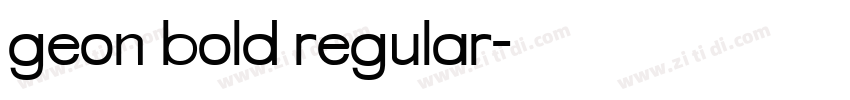 geon bold regular字体转换